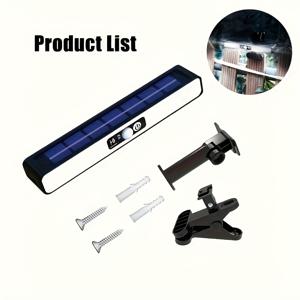 TEMU 1pc 상업 거리 및 지역 조명, 클립+벽걸이, 운동 센서 솔라 펜스 조명, IP65, 3가지 조명 모드, 36 LED 휴대용 보안 조명, 펜스, 뒷마당, 캠핑용 스마트 조명 감지 솔라 조명