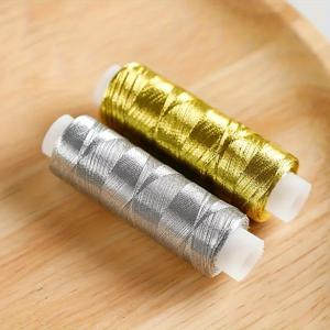 TEMU 2개/럭셔리 골드, 실버 실 - 200야드, 밝고 반짝이는, DIY 재봉, 자수, 퀼트 공예용, 크리스마스 / 개학 시즌 / 데이