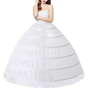 TEMU 1pc 로열 코트 스타일 6 홀 브리드 페티코트 - 웨딩 드레스 지원 스커트, 폴리에스터 섬유, 브라이드용 우아한 웨딩 액세서리, 브라이드 웨딩 드레스