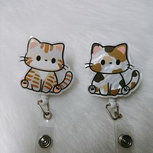 TEMU 2D 투피스 반짝이는 귀여운 고양이 배지 리얼 ID 홀더, 사무실·병원·학교·야외용, 의류 장식, 직원·간호사·교사·학생·봉사자용, 데코레이티브 ID 배지 리얼, 완벽한 선물 | 휴일 선물 | 생일 선물 | 깜짝 선물