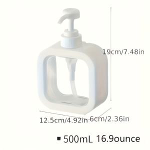 TEMU 10/16oz 투명 프레스 병, 펌프 플라스틱 빈 용기, 토너 및 비누 액체 디스펜서, 주방 또는 욕실용, 식당에 적합, 4계절 사용 가능