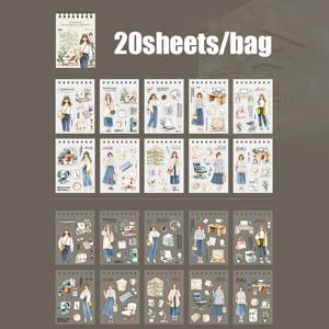 TEMU 스티커, 다용도 프로페셔널 시리즈 테마 코일 스티커북, 스크랩북 액세서리, 노트북 스티커 - 휴대폰 케이스 & 물병 데칼, 앨범 일기장 장식 메모패드 소품, 잡지 아트 크래프트 장식 스티커, 백투스쿨 스크랩북 스티커|다이어리|일기장