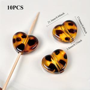 TEMU 10개 레트로 패션 프린트 리본 장식 비즈 - 독특한 디자인 스페이서 비즈, DIY 주얼리 만들기용, 목걸이, 귀걸이, 헤어 액세서리, 팔찌, 키체인 및 수제 공예품에 적합, 세련된 액세서리, 리본 비즈, 창의적인 공예 재료!