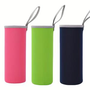 TEMU 3pcs 네오프렌 물병 슬리브 - 12oz에서 20oz까지 보온 접이식 음료 커버, 탄력 밴드, 체육관, 하이킹, 야외 활동, 체육관 수분 장비, 세련된 슬리브 디자인, 유연한 커버