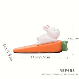 TEMU 1개 귀여운 카툰 동물 문스토퍼 - 튼튼한 비닐 소재, 쉬운 바닥 설치, 광택 금속 마감, 귀여운 토끼·고양이·강아지 디자인의 장식용 홈&오피스 도어 캐치, 유쾌한 문장식품, 내구성 강화, 반려동물 애호가를 위한 장식문 스토퍼