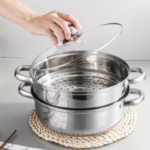 TEMU 3pcs 초두꺼운 35cm 스테인리스강 이중층 찜기 & 수프팟 - 2in 1 다용도 조리도구 (찌기, 끓이기, 국물) | 내구성 있고 세척이 쉬운 디자인 해산물·채소·만두에 적합한 주방용품