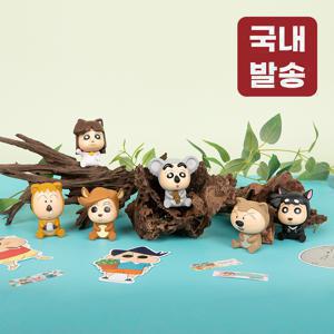 TEMU 짱구 피규어 동물탈 3탄 6종 세트 인테리어소품 굿즈 집들이선물 CSC-F03
