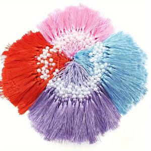 TEMU 50개의 중국 전통 태슬 펜던트 - 결혼식 및 휴일 장식용 - 빨강, 분홍, 파랑, 보라색