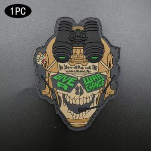 TEMU 1pc 전술 병사 3D PVC 엠블럼 패치, DIY 모티베이션 배지, 팔 팔찌, 배낭, 전술 벨트, 의류 장식 - 혼합 색상