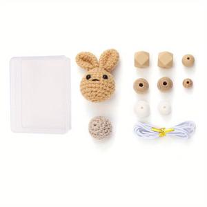 TEMU 11개 크로셰 토끼 구슬 DIY 공예 키트 - 표현력 있는 눈, 귀, 푹신한 꼬리 - 부드러운 파스텔 & 갈색/파란색/흰색/베이지/회색/검정/파란색/베이지/흰색/검정/ - 아미구루미, 키체인, 백팩 참, 주얼리 만들기용 - 크로셰 패턴 및 보관 팁 포함 - 초보자와 전문가 모두에게 완벽 - 크로셰 애호가를 위한 이상적인 선물
