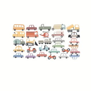 TEMU 유아용 카툰 운송 트럭 및 자동차 벽 스티커 - 귀여운 PVC 스티커, 유아용 놀이방, 거실, 침실 장식, 유아용 방 장식|카툰 차량 스티커|PVC 벽 스티커, 자동차 장식