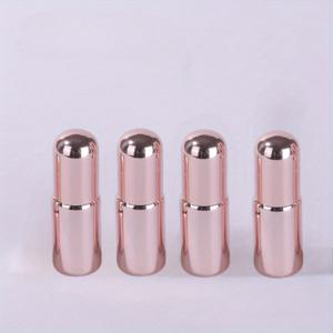 TEMU 4팩 로즈 골드 방탄 롤링 볼 향수병 - 2ml/3ml/5ml 전기도금 유리 에센셜 오일 용기, 안전한 밀봉, 우아한 여행용 리필 가능 병 (오일, 세럼 & ), 메탈릭 마감