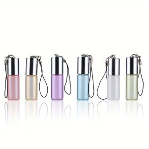TEMU 골드 캡이 달린 휴대용 향수 및 에센셜 오일 롤러 병 6개 세트 - 10ml 유리 여행용 리필 가능 용기, 향수, , DIY 공예용 5ml 비즈 펜던트 디자인, 우아한 선물세트, 향수 리필 병, 보관, 장식 펜던트, 메탈릭 캡 마감