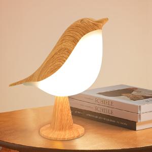 TEMU 1개 / 2개 귀여운 미니 새 무드등, 터치 센서 작은 새 탁상등, 무선 침대 옆 독서용 LED 3단계 조광 USB 충전 & 무단 조광 키체인 걸이 장식, 홈 오피스 크리스마스 선물 야외 분위기 조명|침대협탁|식탁조명