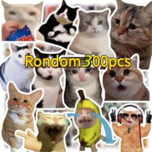 TEMU 300개 귀여운 재미있는 고양이 밈 스티커 - 인스타그램에 어울리는 키티 디자인, 파스텔 컬러 & 표현력 있는 포즈 - 스크랩북, 불릿 저널, 플래너, 노트북, 물병용 - 고양이 애호가와 인터넷 밈을 위한 완벽한 선물, 고양이 스티커, 플래너 장식, 유쾌한 디자인, 고품질 프린트, 데코레이티브 데칼, 저널 애호가를 위한