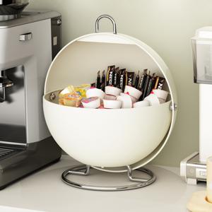 TEMU 수형 원형 철제 수납함 정리 보관함 커피 캡슐 탕비실 정리 다용도 서랍 수납 주방 정리함