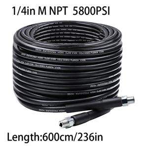 TEMU 압력 와셔 100FT, 5800PSI 드레인 클리너 호스, 1/4인치 NPT용 1pc 하수도 제터 키트