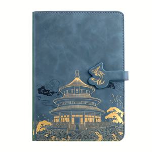 TEMU 1pc 다색 A5 중국식 세련된 플랜 이 고급 오피스 절묘한 중국 스타일 노트패드는 이 회사의 회의 계획 책을 계획하여 당신의 삶을 질서정연하게 만들어줍니다.