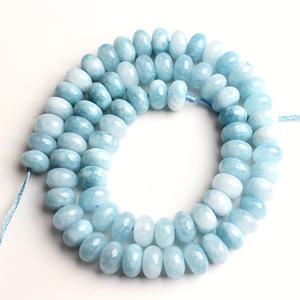 TEMU 약 70개 5x8mm 자연석 아쿠아마린 천사석 아바쿠스 비즈 느슨한 스페이서 비즈 보석 만들기 DIY 패션 팔찌 목걸이 여성 선물