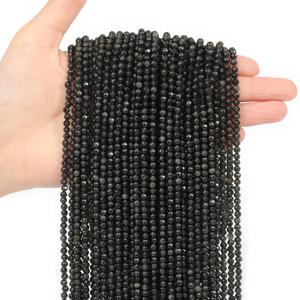 TEMU 2/3/4mm 천연 흑요석 문스톤 래브라도라이트 스톤 비즈 - 검정 & 흰색 작은 면처리된 스페이서 비즈, DIY 주얼리 만들기용, 팔찌 및 목걸이용 - 무지개 빛깔 보석 비즈, 천연 돌 비즈, 문스톤 비즈 쥬얼리