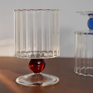 TEMU 210ml 창의적인 재미있는 텀블러, 안전하고 고품질 소재, 수직 줄무늬 투명 와인 글라스, 샴페인 플루트, 가정용/레스토랑/파티용 칵테일 잔, 전자레인지 및 식기세척기 사용 가능 작은 음료 용기|텀블러