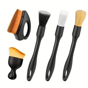 TEMU 4-5pcs 자동차 세부 청소 브러시 세트, 에어 벤트 클리너, 갭 먼지 클리너, 및 자동차 세척, 자동차 세부 공급품, 자동차 세척 필수품, 세련된 브러시 디자인, 내구성 있는 브러시