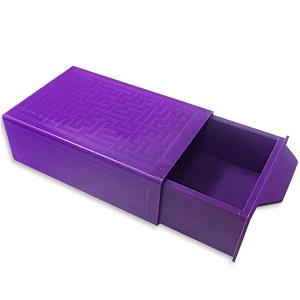 TEMU 숨겨진 수납공간이 있는 푸시-풀 매직 박스 - 퍼플 플라스틱 퍼즐 디자인 미스터리 소품, 마술 쇼 & 클로즈업 공연용 성인 마법 트릭 용품