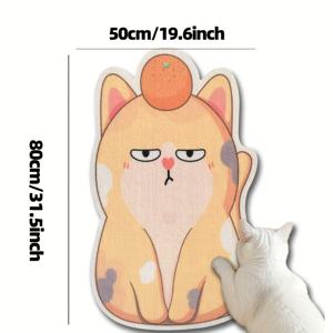 TEMU 자체 접착 고양이 스크래치 보드, 폴리에스터 소재, 귀여운 만화 캐릭터 등반 매트, 가구 벽 대체용 스크래치 패드, 새끼고양이 발톱 갈기 장식 클라이밍 스티커