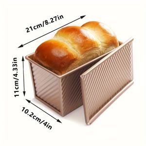 TEMU 1개 비스틱 로프 팬 뚜껑 포함, 풀먼 빵 몰드, 빵 & 케이크 베이킹용. 내구성 있는 금속 베이크웨어, 홈 키친 빵 만들기에 필수품