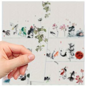 TEMU 30pcs 중국 잉크 그림 북마크 - 전통 예술 꽃과 새 패턴, 밝은 색상, 내구성 있는 종이 페이지 마커, 책, 저널, 선물, 일기 마커, 예술 일러스트레이션, 수공 세부 사항, 장식 라벨, 예술 애호가에 적합