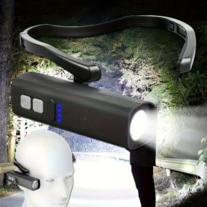 TEMU YEMAO 모션 센서 & USB 충전 헤드램프, 초경량 헤드라이트, 인체공학적 걸이 후크 및 장거리 LED 손전등 - 러닝, 작업, 동굴 탐사용 - 스마트폰/태블릿 호환 (USB 전원) - 야외 모험에 이상적, 다목적, 초밝은 LED, 모션 센서 기술, USB 케이블 포함, 핸즈프리 작동