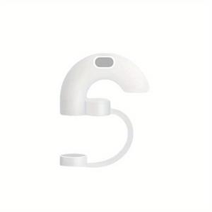 TEMU 1개 재사용 가능한 실리콘 빨대 팁, 유리컵 주름 방지 디자인 - 미세한 주름과 라인 예방, 측면 흡착형, 모든 표준 음료 용기 사이즈 호환, 크리스마스·할로윈·새해 및 생일 선물 추천