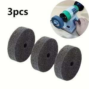 TEMU 3pcs 가정용 DIY 연마 휠 세트, 테이블탑 폴리셔 및 그라인더, 녹 제거, 샌딩, 광택 도구