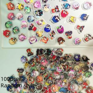 TEMU 100개 Honkai: Star Rail 아크릴 캐릭터 칩 - 밝은 혼합 색상, 내구성이 뛰어난 수집품 인형, DIY 공예, 폰 케이스, 가방, 사진 프레임 및 파티 장식 - 게임러 및 팬을 위한 완벽한 휴일 선물, 게임러 선물품, 아름다운 수집품, 반짝이는 마감