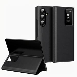 TEMU 삼성 갤럭시 Z 폴드 7, 6, 그리고 5용 접이식 폰 케이스, 카드 슬롯, 카드 삽입 가능, 앱 다운로드 및 케이스 개방 시 전화 받기 가능, 완벽한 보호와 충격 방지 제공
