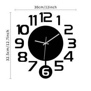 TEMU 1개 모던 투명 벽시계 - 무소음, 배터리 구동(AA 포함되지 않음) - 거실, 사무실, 침실용 클리어 아크릴 페이스 - 읽기 쉬운 큰 숫자 - 현대적인 홈 데코 - 현대적 인테리어를 위한 이상적인 시계, 사무실 시간계, 세련된 디자인, 내구성 있는 구조, 장식용 시계, 인테리어 , 고품질 마감, 사무직 종사자용|벽시계|벽시계