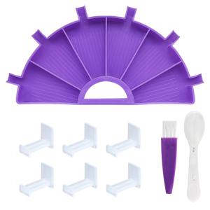 TEMU 9pcs 페인팅 새로운 다기능 회전 디스크 DIY 점 펜 보관 트레이 자수 걸레 디스크 도구 네일 아트 포인트 도구