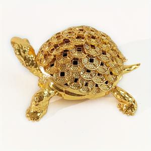 TEMU 1pc 패션 금속 토르투스 조각품, 수집가용 행운의 바람 주름, 다용도 실내 및 실외 장식, 크리스마스, 추수감사절, 발렌타인데이, 아버지의 날, 졸업 선물에 이상적