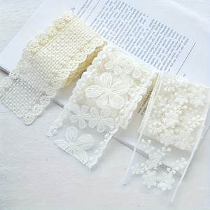 TEMU 3종 레이스 자수, 총 3야드, 폭 2.87인치, DIY 공예 및 재봉 장식용, 헤어 액세서리 리본, 홈 커튼 장식, 파티 , 의류 꾸미기|커튼봉