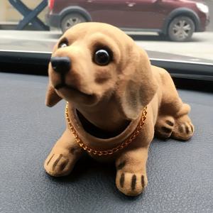 TEMU 1개 보블헤드 닥스훈트 강아지 차량 대시보드 장식 - 리얼리스틱 움직이는 머리와 목, 갈색/검정 탄 마킹의 레진 강아지 인형, 귀여운 차량 및 사무실 액세서리 - 애완동물 애호가를 위한 행운의 부적 선물 (닥스훈트 종)