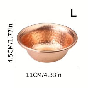 TEMU 수제 망치 무늬 성수 그릇, 우아한 망치질 구리 그릇 - 다기능 향로, 보석 접시 및 고딕 방 장식용 모든 성스러운 행사