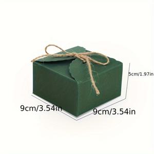 TEMU 10개, 3.54인치*3.54인치*1.97인치, 크래프트 종이 사탕 및 초콜릿 상자, 대마 로프 포함, 작은 결혼 선물 상자, 생일 선물 포장 상자, 결혼식 장식, 선물 상자, 결혼식 용품, 크리스마스, 할로윈