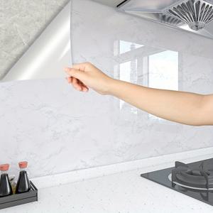 TEMU 자체 접착 대리석 접촉지 - 방수 대리석 테이블탑 필름, 흰색/회색/검정 대리석 무늬 표면 커버 - 카운터탑, 책상, 테이블, 바닥용 - 쉬운 DIY 설치, 탈착 가능한 라미네이트|시트지