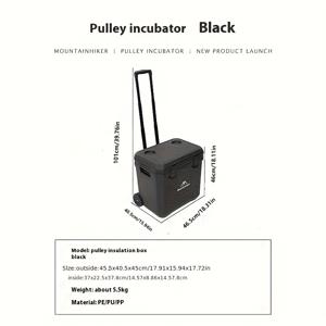 TEMU MOUNTAINHIKER 38L 휴대용 아웃도어 냉장고, 휠 시스템 대용량 헤비듀티 쿨러 프리지, 캠핑, RV, 바베큐, 차량용 화이트 쿨러 박스 (풀리 시스템 포함) (-무료)|냉장고|캠핑냉장고