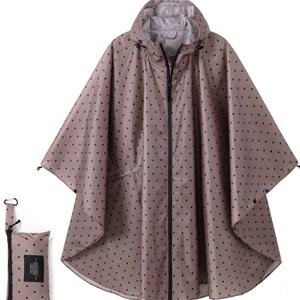 TEMU 여성 & 남성 풀 지퍼 후드 폰초 - 풀 길이 방풍 재킷, 풀 길이 지퍼 클로저, 후드 칼라 & 풀 길이 지퍼, 성인용 (남성 & 여성) 리버스블레이드 레인 폰초 - 가볍고 내구성, 아웃도어에 적합, 비옷 여성 방수, 비옷 여성, 우의, 우비, 여성, 우비 여성 예쁜, 여성우비, 우비 여성, 비옷