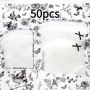 TEMU 10개/50개/100개 선물 포장 봉투, 무광 밀봉 봉투, 자체 밀봉 두꺼운 재사용 가능 투명 보관 봉투, 소형 카드, 사진, 엽서, 컬렉션, 배지 보호, 기념품, 신분증, 보석, 액세서리, 선물 포장, 수제 재료 보관, 여행용 휴대용 다기능 투명 보관 대안, 사무실 및 학습용 다중 크기 분류 보관 솔루션
