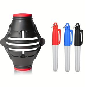 TEMU 3개 골프 볼 라인 마커 세트, 360도 간편한 골프볼 표시 템플릿, DIY 정렬 도구, 골프 실력 향상에 효과적, 골프 애호가를 위한 완벽한 선물