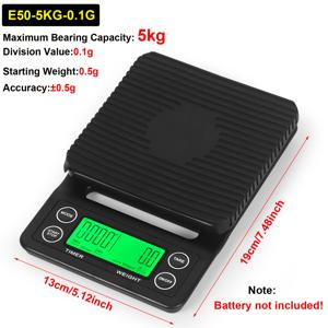 TEMU 0.1g 정밀 커피 계량기 타이머 포함, 3kg/5kg 디지털 계량기, , 프랑스 프레스, 주방 사용