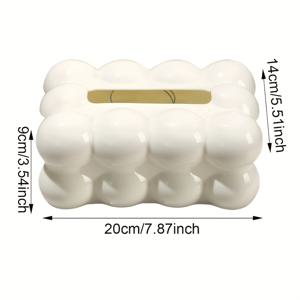 TEMU 1pc 자동 리프팅 티슈 박스 - 내장 스프링이 있는 플라스틱 화이트 티슈 디스펜서, 현대적인 홈 데코, 거실용, 크리스마스 선물 아이디어, 장식용 액세서리, 세련된 디자인, 부드러운 표면