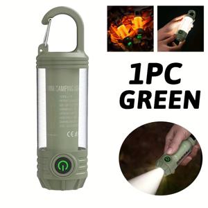 TEMU 1개 MACROCOSM 휴대용 캠핑 랜턴 손전등, USB 충전식 LED 토치 후크 포함, ABS 소재 제작, 컴팩트한 밝은 조명 - 캠핑, 등산, 비상용, 실내/야외 사용 가능 - 텐트, , 야간 산책, 낚시에 이상적 - USB 전원 장치 호환, 내구성 강한 모던 플래쉬라이트, 아웃도어 애호가를 위한 재충전 가능한 손전등|캠핑랜턴
